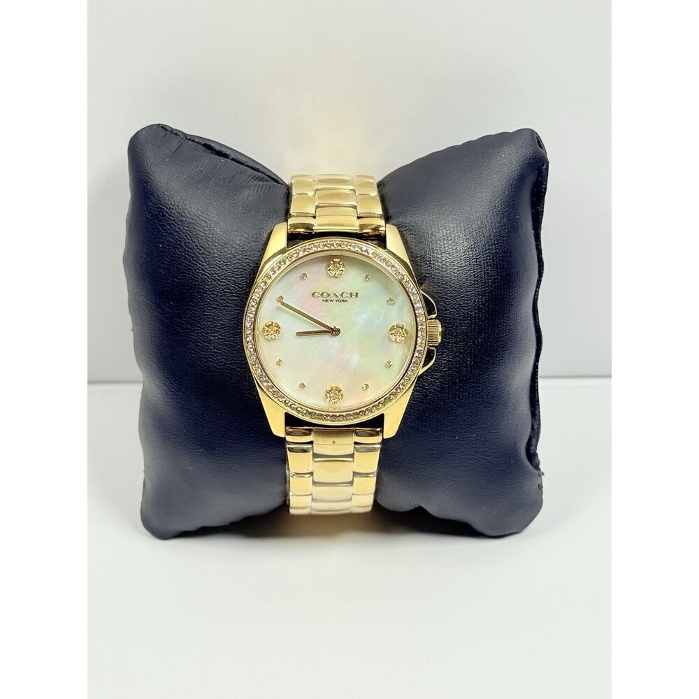 Coach Greyson Crystal Accent Mother-of-Pearl Dial 14504109 Women’s Watch